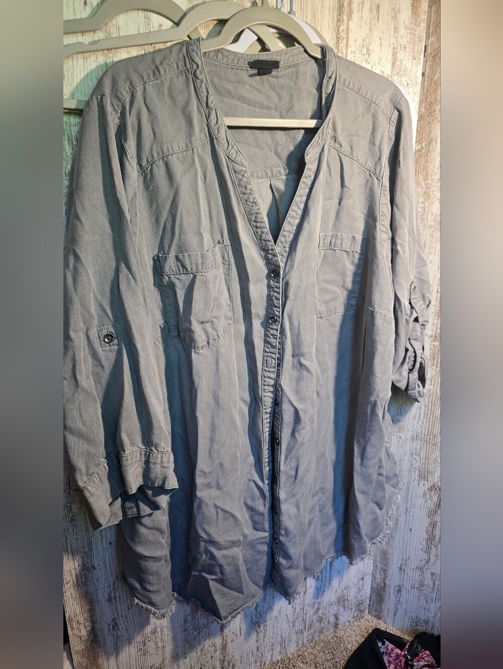 Torrid Womens Button Up 3/4 Shirt Plus Size 4